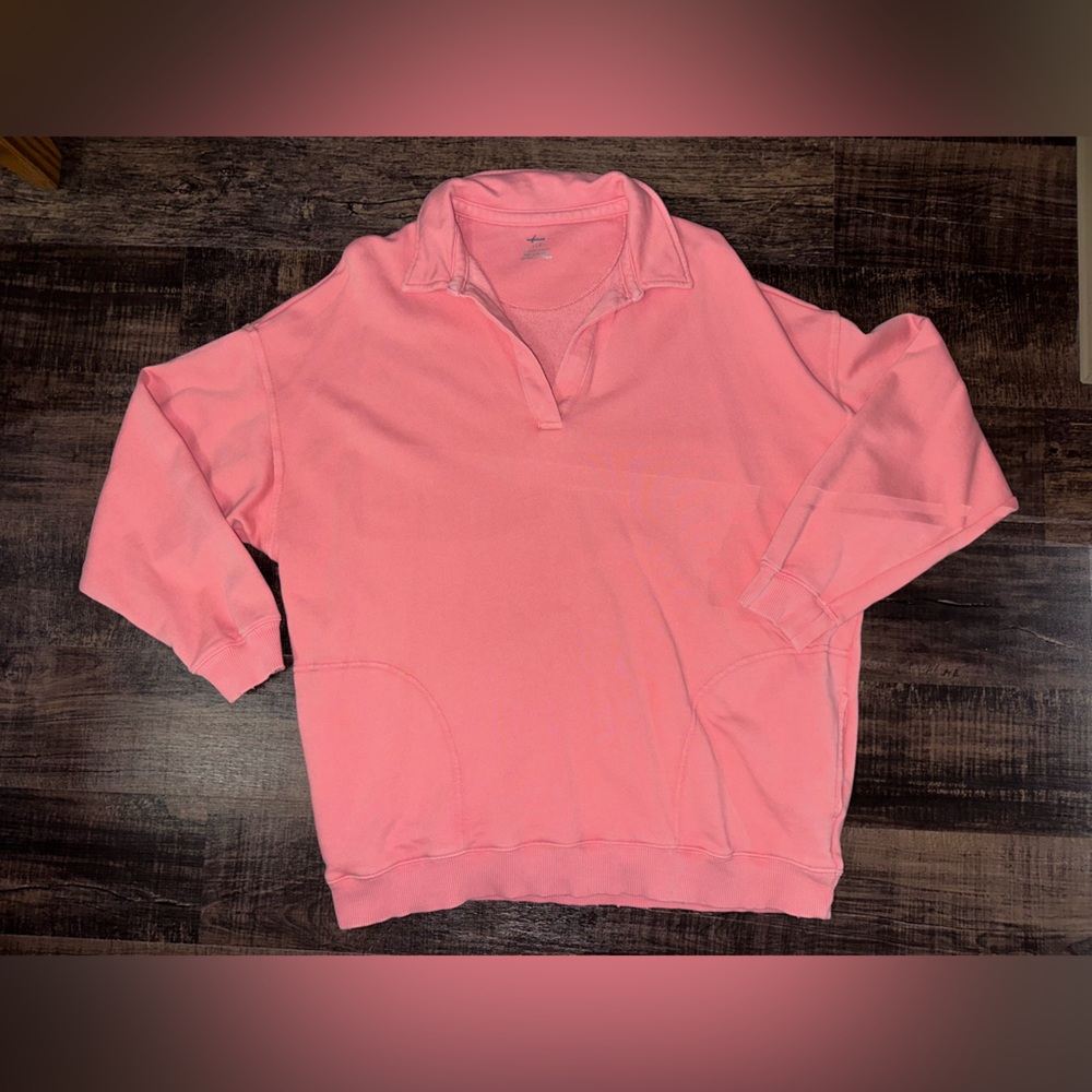 Aerie Pink Pullover with pockets